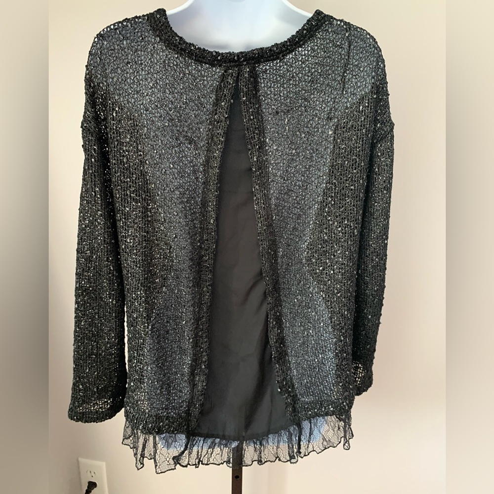 Fever Split Back Sparkle Top